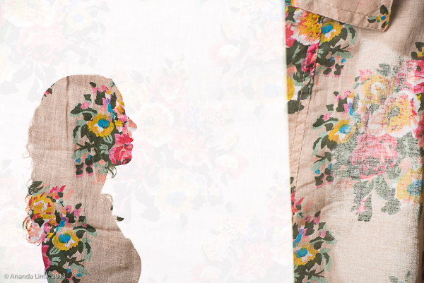 “Double Exposure of Me and My Mother’s Shirt” by Ananda L